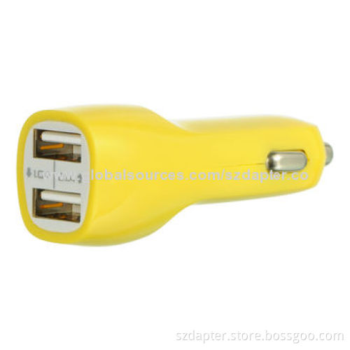 2.1A 2 Ports USB Car Chargers with LED Power Light Indication